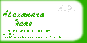 alexandra haas business card